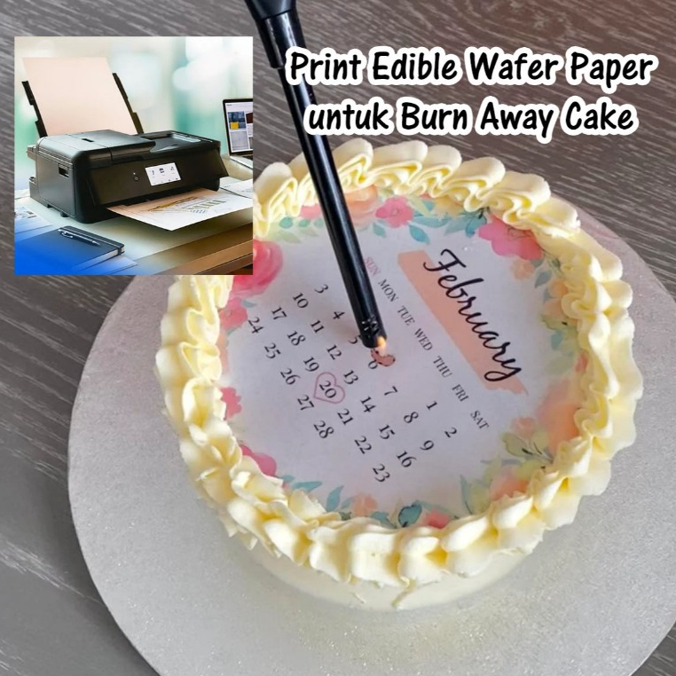 Jasa Print Edible / Image / WAFER PAPER / BURN PAPER untuk BURN AWAY CAKE