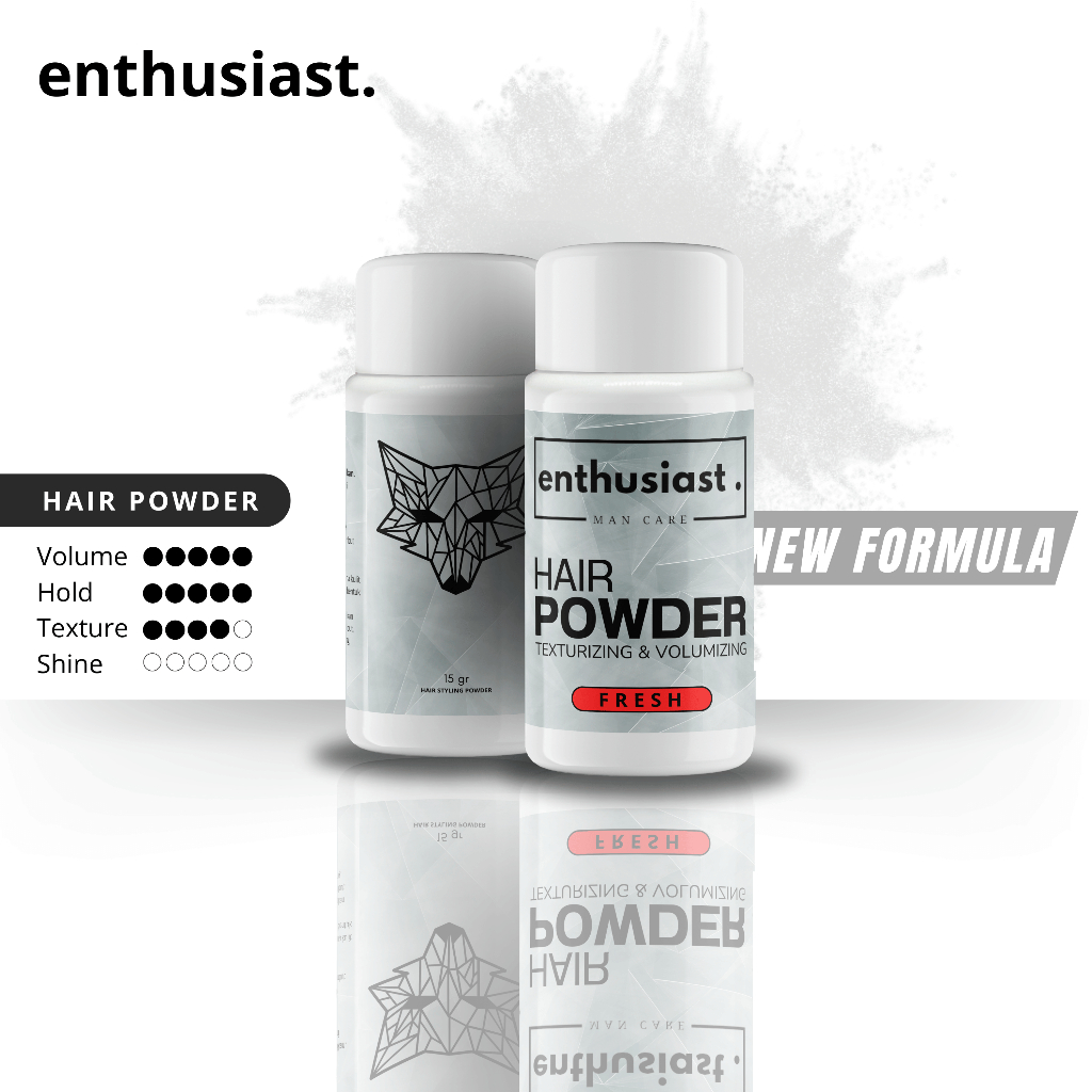 Jual ENTHUSIAST Hair Styling Powder Pria 15gr | man care bedak tabur ...
