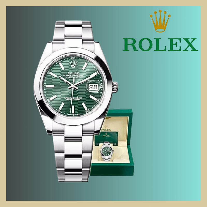 【100% ASLI ROLEX】Jam tangan rolex pria Rolex datejust m126300-0021  Automatic 18K Gold Teflon material 41mm Stainless Steel (Oystersteel) SUPER  GRADE