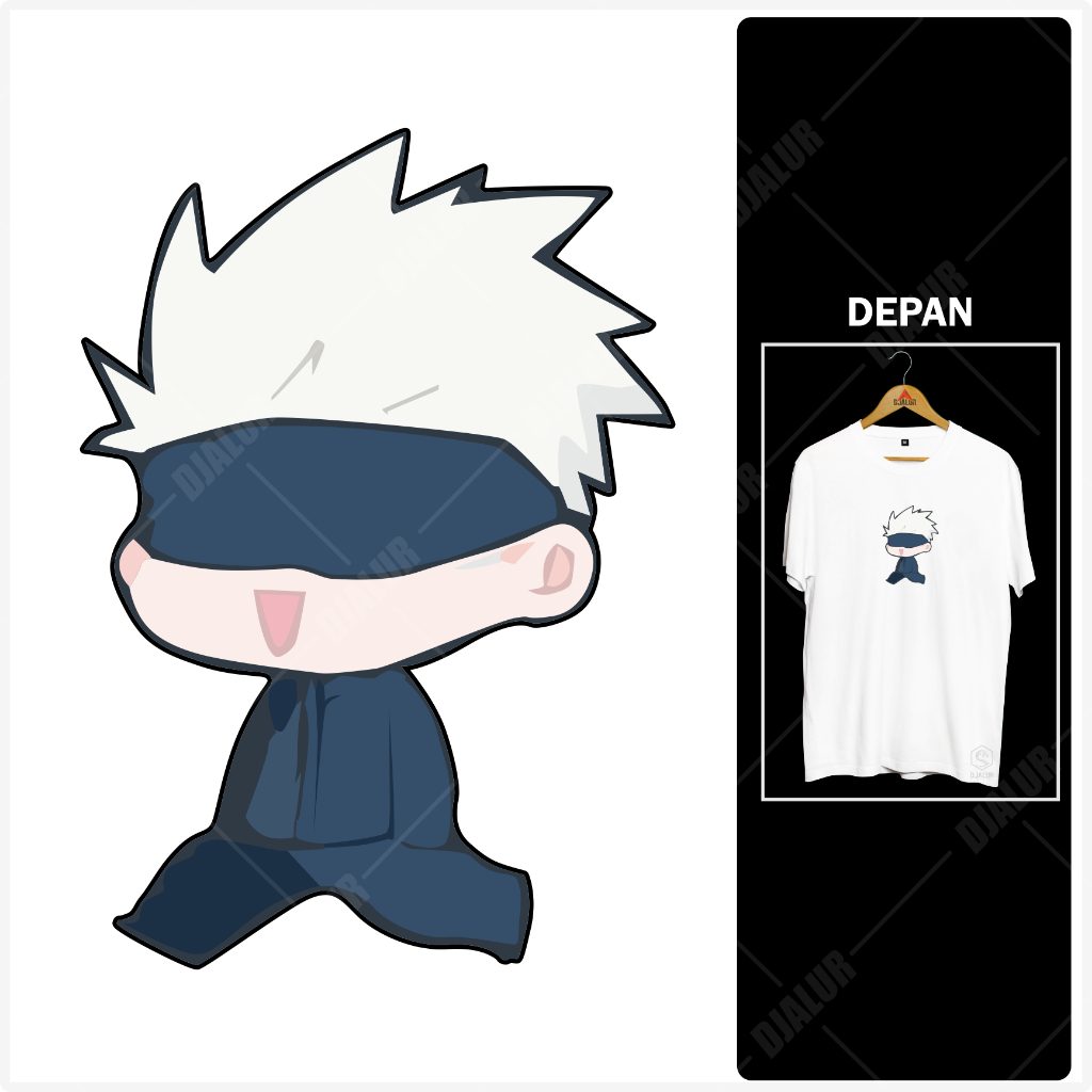 Jual Kaos Gojo Satoru Chibi Jujutsu Kaisen Kaos Anime Japan Premium ...