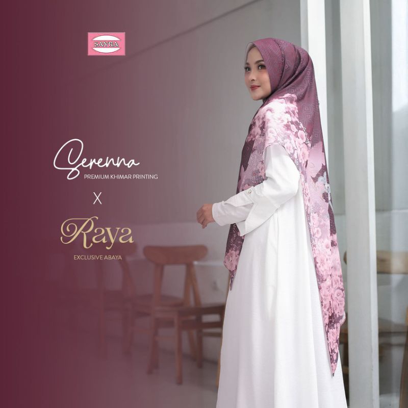 Jual Sayra - Bundling Abaya Raya Exslusive Benang Smook + Khimar ...