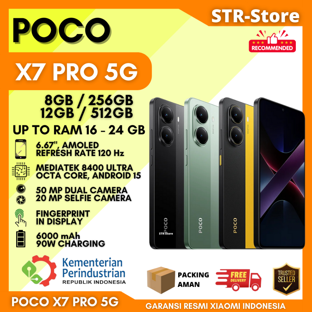 Jual POCO X7 PRO 5G 12/512 GB GARANSI RESMI POCO ANDROID BARU X7 PRO 5G ...