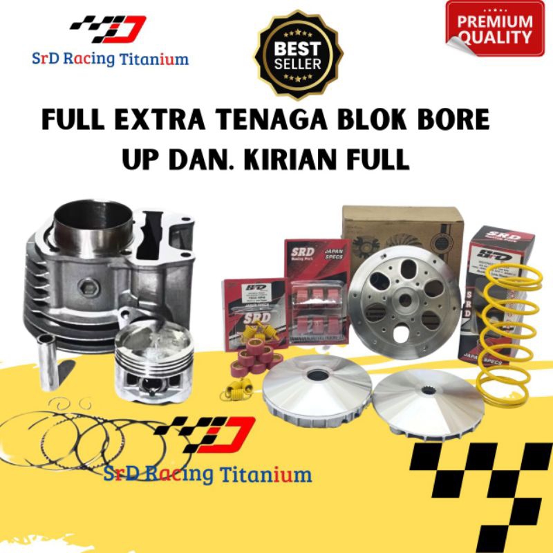Jual PAKET BORE UP 130 CC BLOK SEHER 52 BEAT FI NON ESP 2012-2013