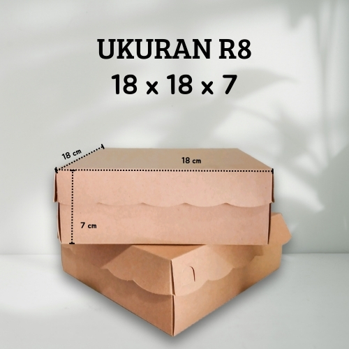 Jual UKuran R8 kotak Nasi Kraft Renda 18x18x7 310gsm minimal order ...