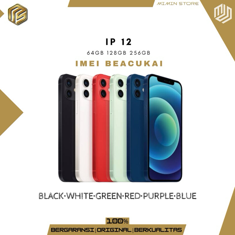 Jual IP 12 (IMEI permanen) 256GB 128GB 64GB second original | Shopee ...
