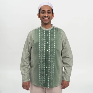M231 Kemeja Pria Koko Panjang Hijau 0863B