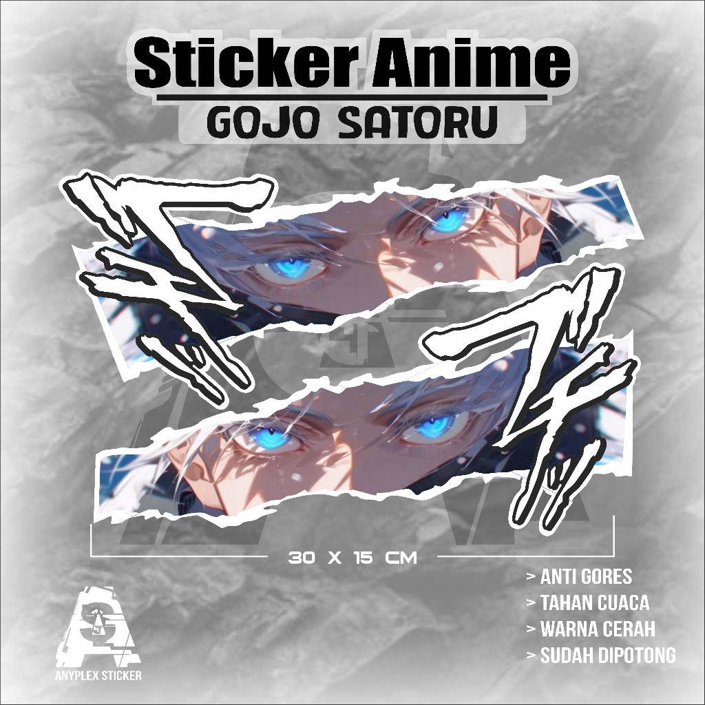 Jual sticker anime gojo SATORU JUJUTSU KAISEN UNIVERSAL UNTUK MOTOR ...