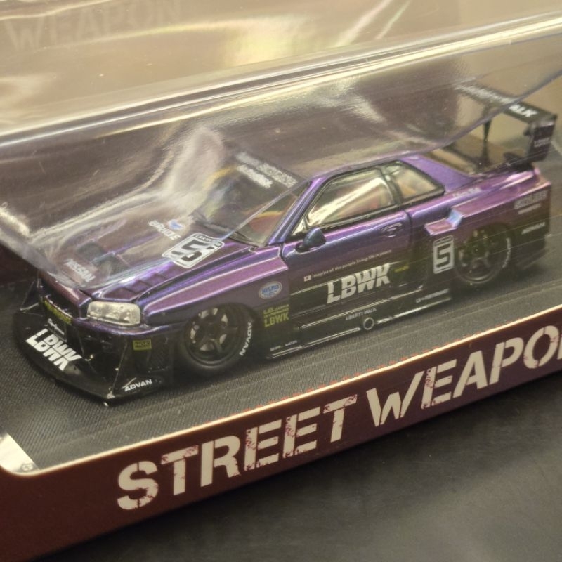 Jual Street Weapon 1/64 Nissan LBWK GTR R34 Open Hood Charmelion ...