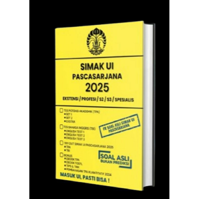 Jual Modul SIMAK UI Pascasarjana 2025 FR Soal Asli + pembahasannya ...