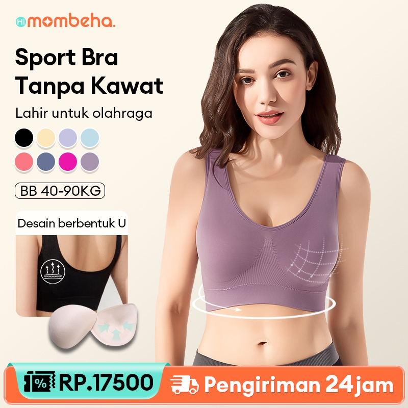 Sport Bra Big Size Olahraga Wanita Tanpa Kawat Jumbo Seamless Push Up Gym  Bh 811