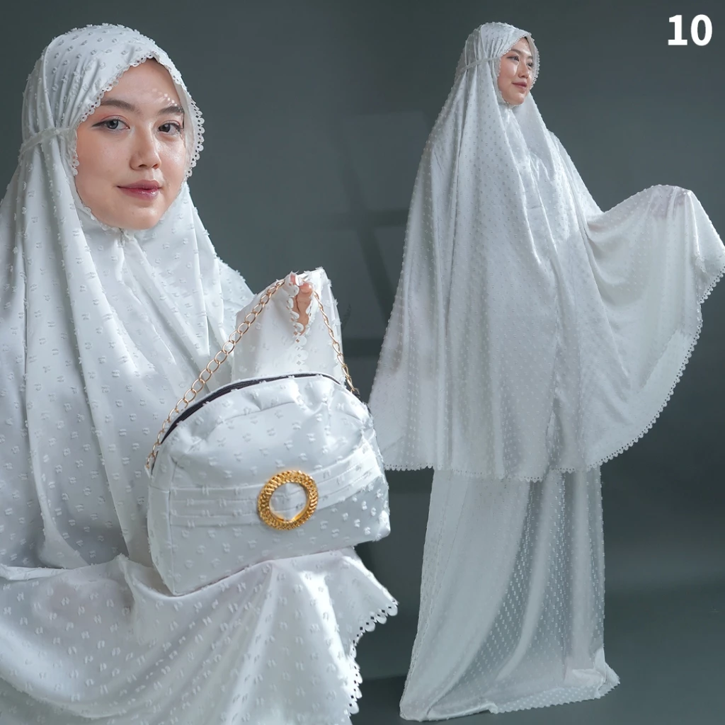 Mukena Sutera Armani Uragiri Jumbo by Sitara Mukena | Silk Sutra Dewasa | Daily 2 in 1 | Dingin | AutoStock
