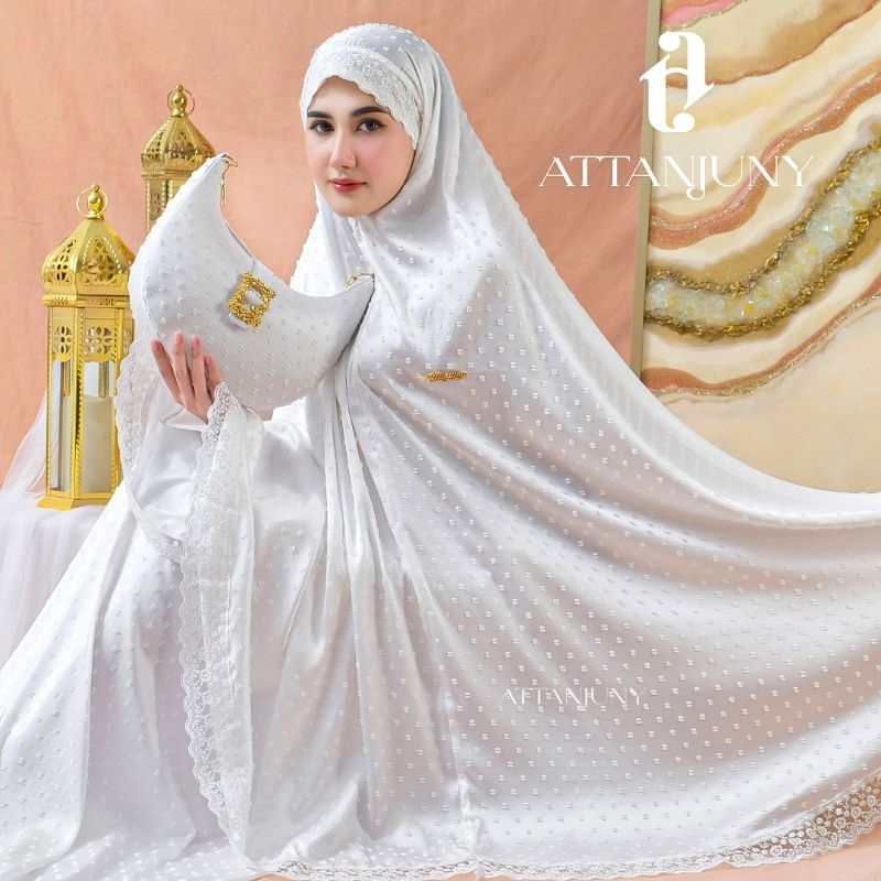 ATTANJUNY - Mukena Dewasa Renda Mewah 3IN1 Bahan Silk Uragiri Zayna Series