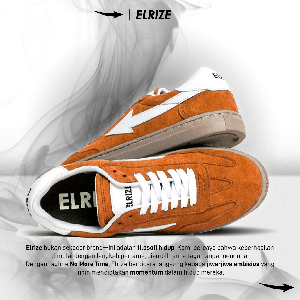 Jual Sepatu Elrize Jakarta Samarinda - Suede Oren Casual Ultras Series