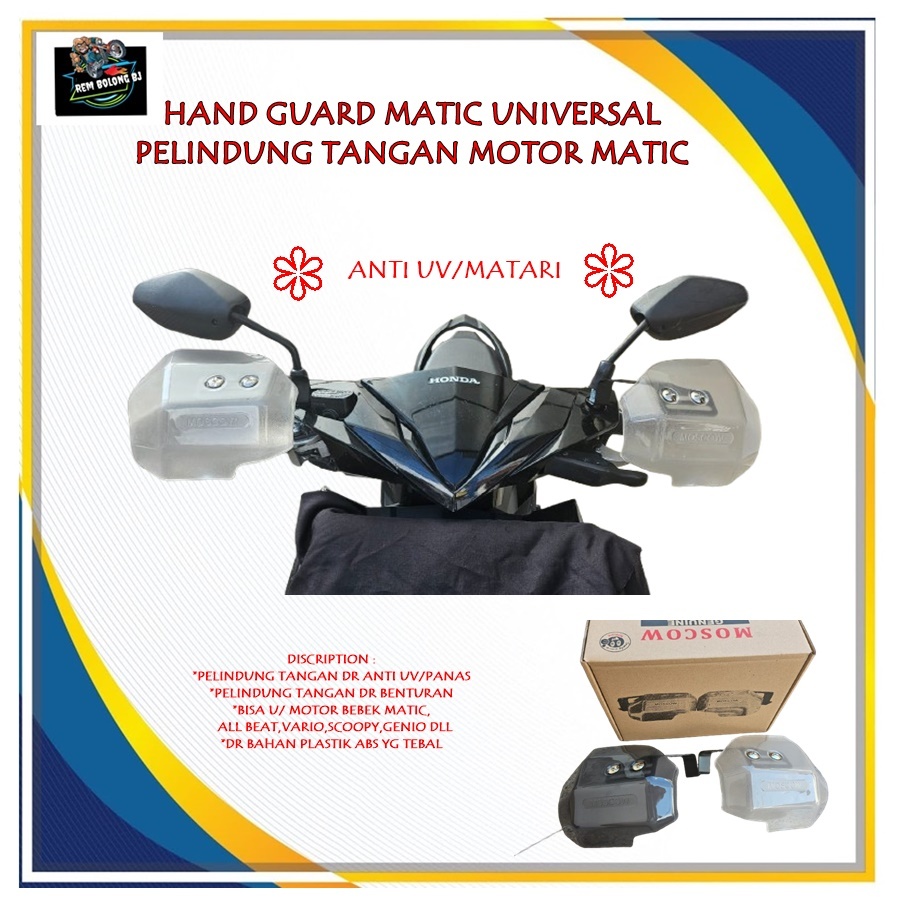 PELINDUNG TANGAN UNIVERSAL MOTOR MATIC BEBEK HAND GUARD UNIVERSAL MOTOR BEBEK MATIC