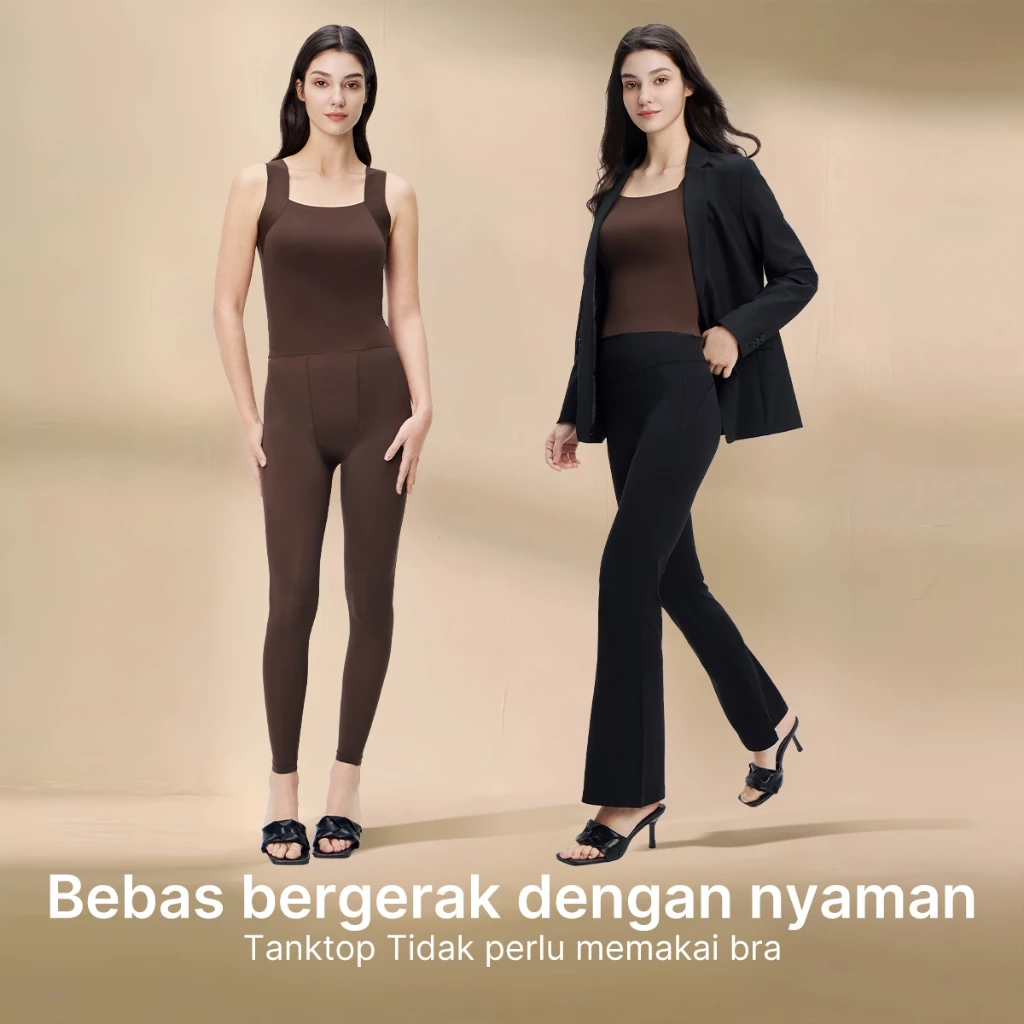 UPLIFT PADDED TOP Mocca