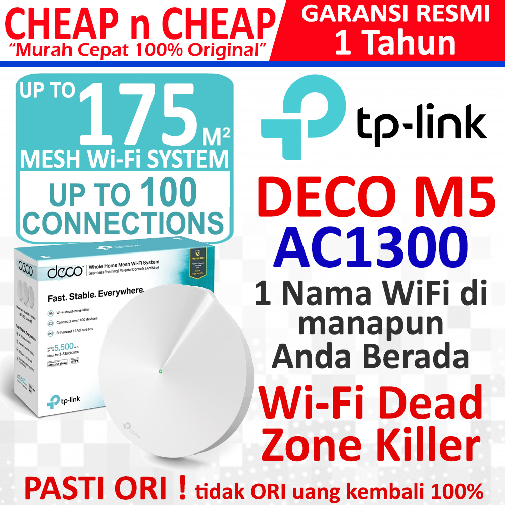 Jual TPLink Deco M5 Mesh WiFi AC1300 1 Pack - TP-Link M 5 Router Dual ...