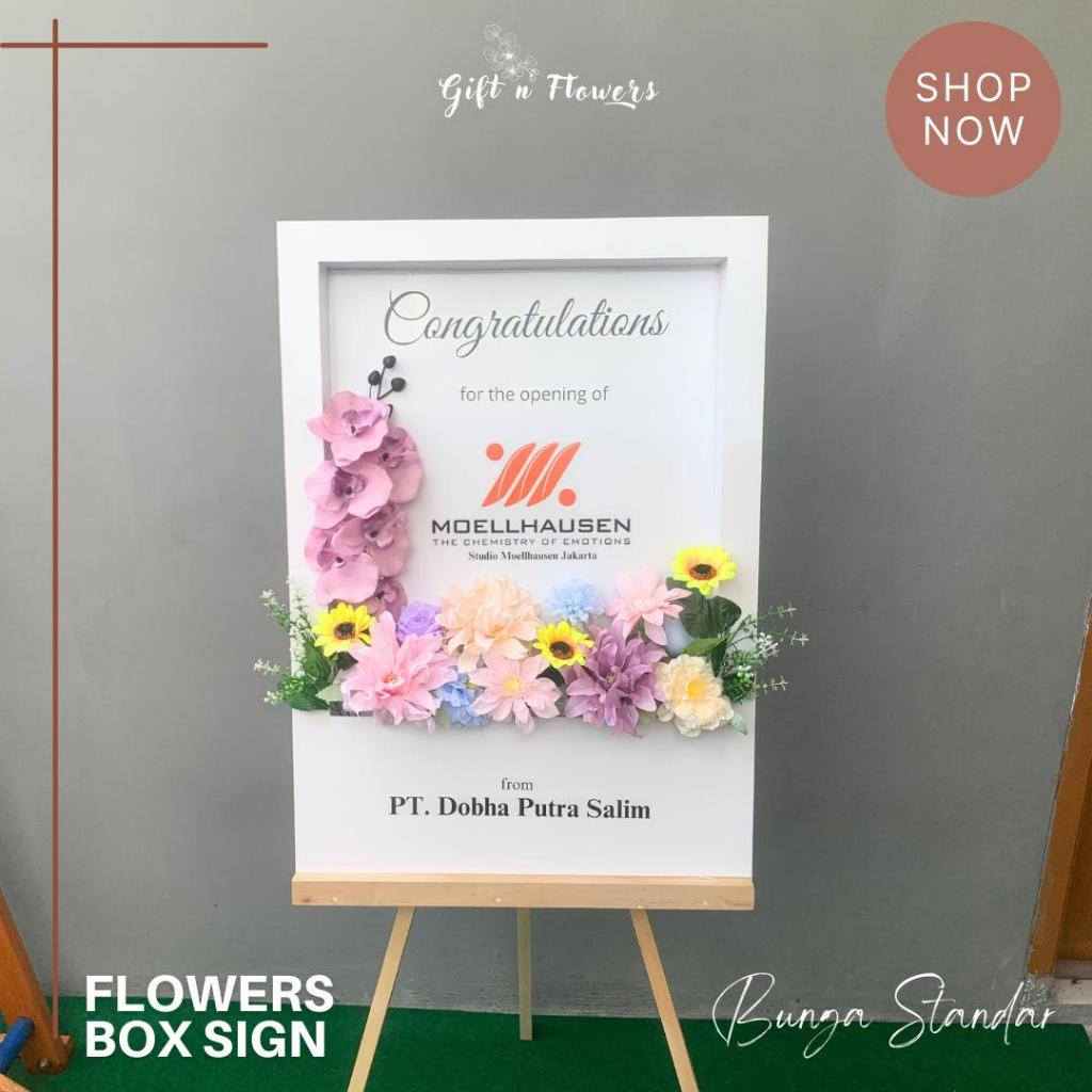 Jual Paket Komplit Flowers Box Sign 60x80cm / Papan Bunga Wisuda ...