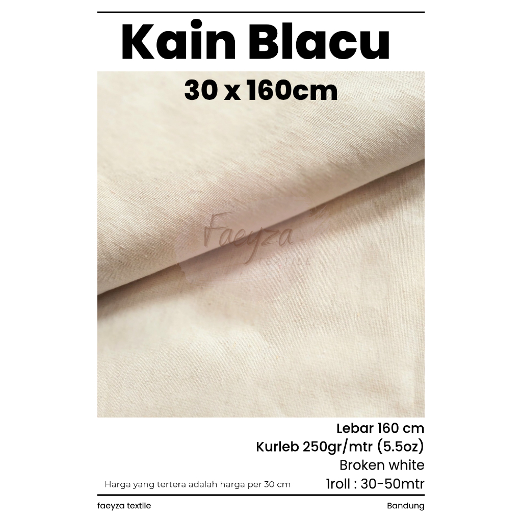 Jual 【30cm】Kain Blacu Belacu Blaco Kanvas Sublim Tebal untuk totebag ...