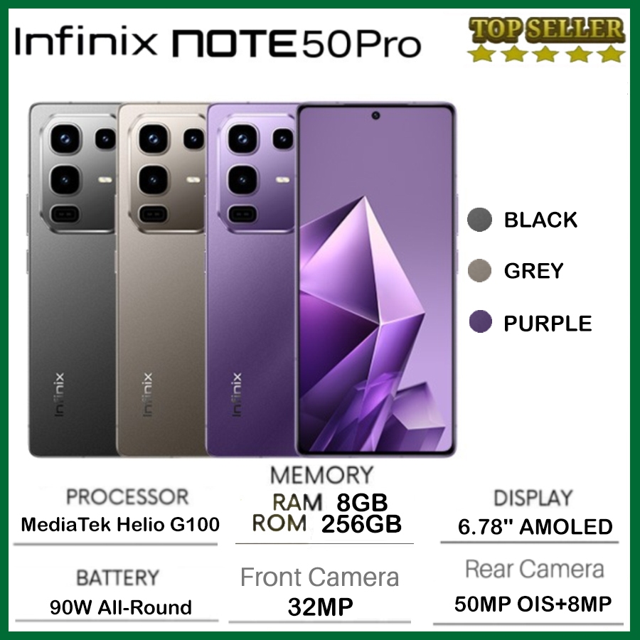 Jual INFINIX NOTE 50 & NOTE 50 PRO 8/256 GB RAM 8GB ROM 256GB GARANSI ...