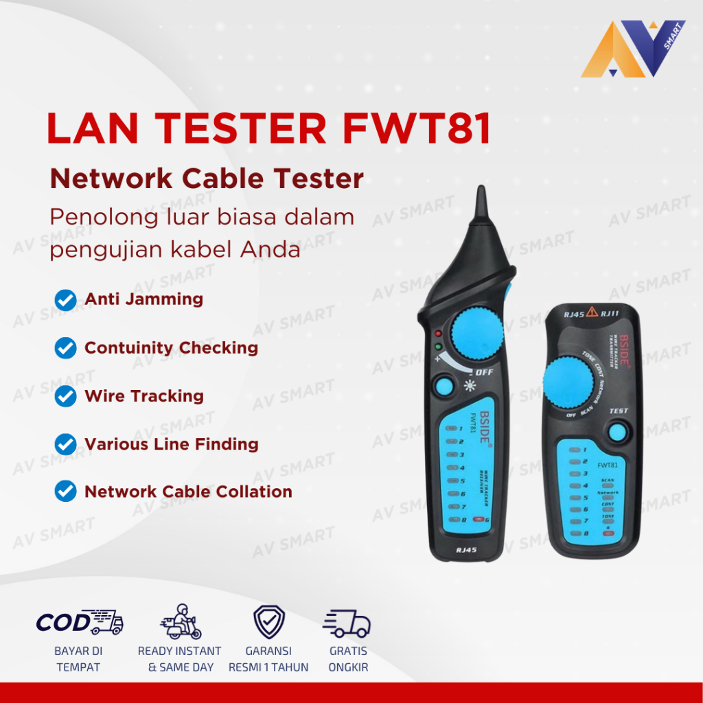 Jual FWT81 Network Wire Tracker RJ45 LAN Cable Tester Locator FWT-81 ...