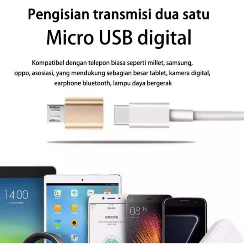 Jual [SO-457] Adapter converter Type C To Micro | Shopee Indonesia