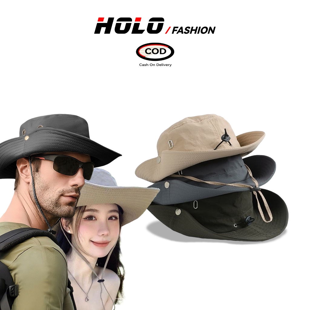 Jual HOLO Topi Rimba Dewasa Topi Gunung Hiking Adventure Sun Hat Bahan ...