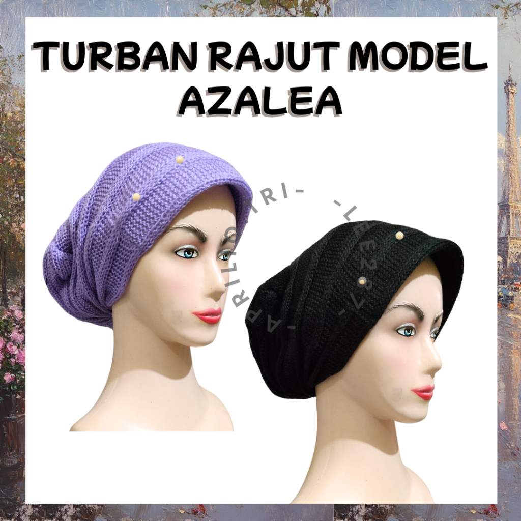 Jual 4034 - Turban Rajut Model Azalea / Topi Nenek / Kupluk Ibu ...