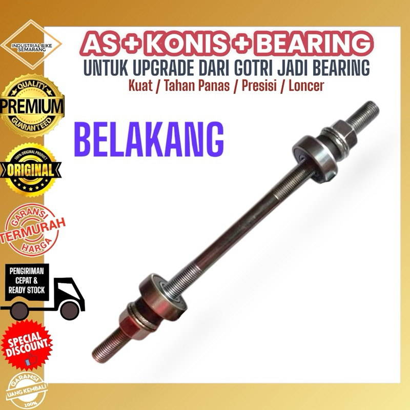 Jual ( KOMPLIT KONIS + AS + BEARING ) As Poros Konis Cones Kones Ponis ...