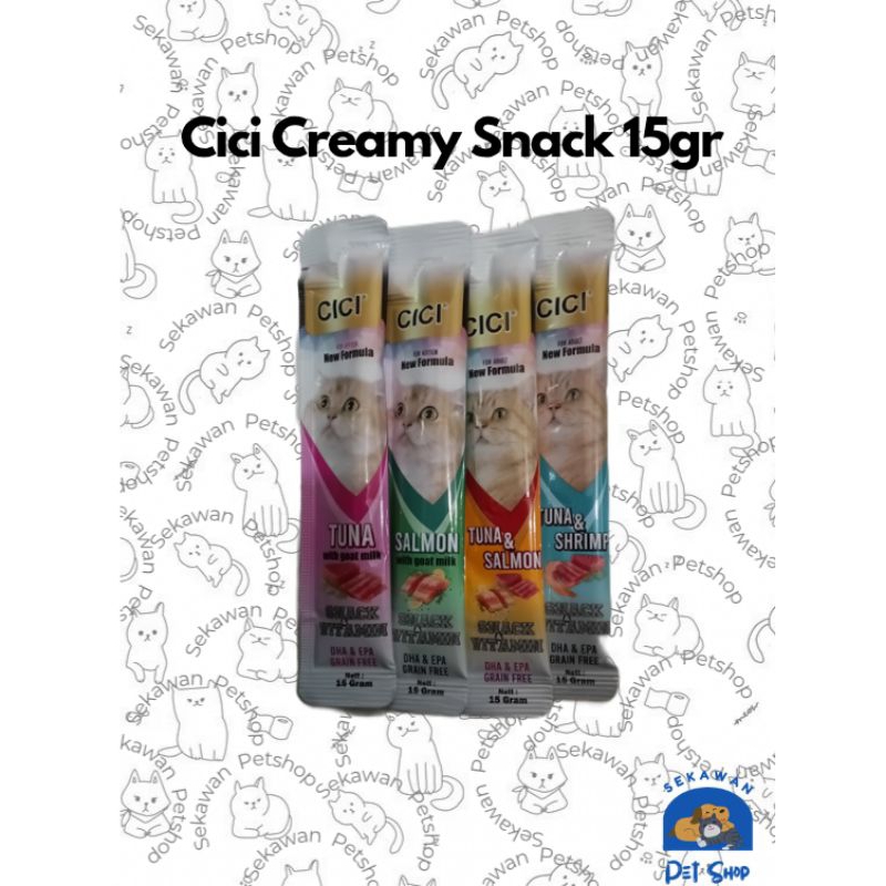 Jual Cici Creamy Snack 15gr Makanan Snack Kucing | Shopee Indonesia