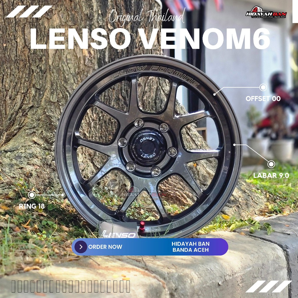 Jual VELG LENSO VENOM 6 ORIGINAL THAILAND RING 18x9 PCD 6x139.7 OFFSET ...