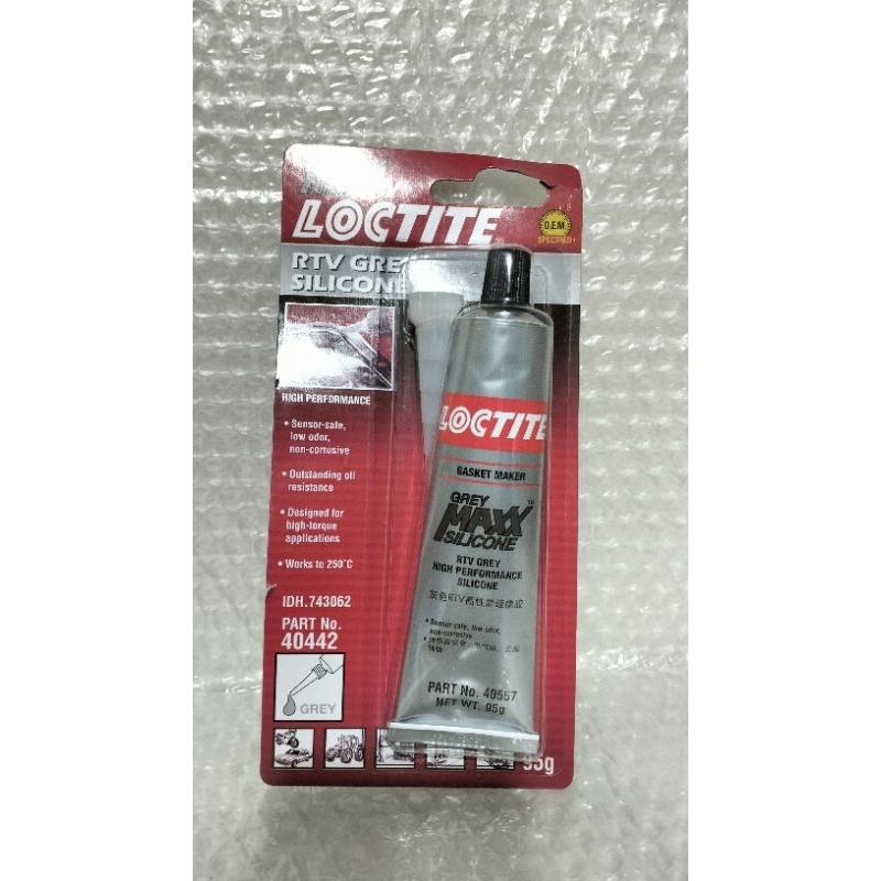 Jual Lem silicone RTV tahan panas tinggi loctite grey maxx 95 gram ...
