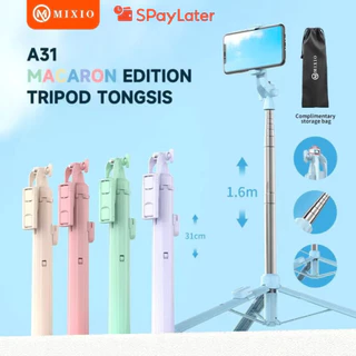 MIXIO A31 MACARON EDITION Tongsis Bluetooth Selfie Stick Tripod 160CM