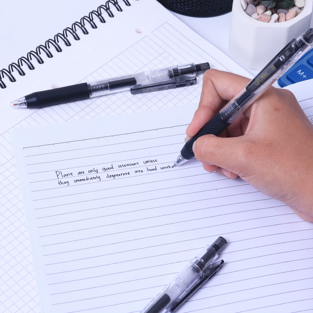 Bantex Pulpen Gel Pen ST Tip 0.5 mm Tinta Cepat Kering Soft Rubber Grip BG1110 (3)