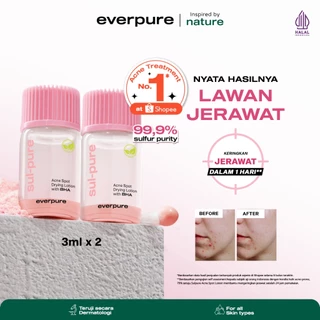 TWINPACK 3ML EVERPURE  SUL-PURE ACNE SPOT DRYING LOTION (with BHA) - OBAT TOTOL MENGERINGKAN JERAWAT DALAM 1 HARI DENGAN SULFUR & BHA [BPOM]