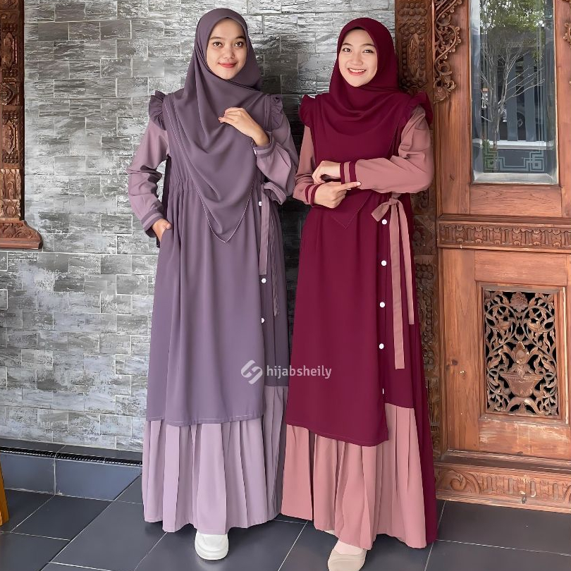 Jual Gamis Ayana Kombinasi Dress Korean Hijabsheily Shopee Indonesia