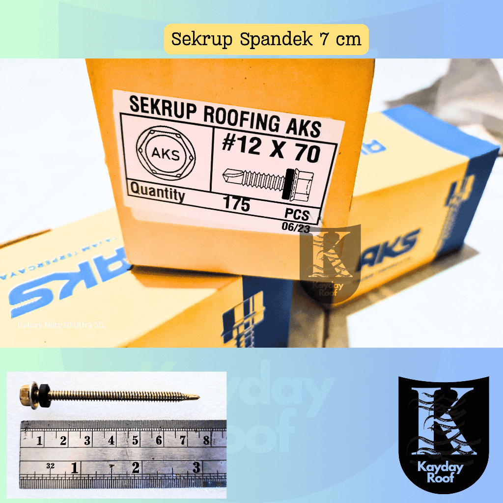 Jual Sekrup / Skrup/ Screw Atap / Roofing Asbes / Baut Spandek 7 cm ...