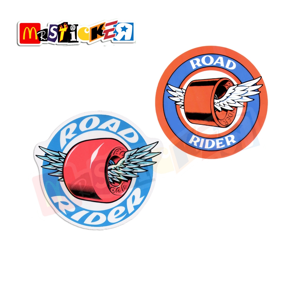 Jual sticker ROAD RIDER speedwheels Skateboarding rounded logo stiker ...