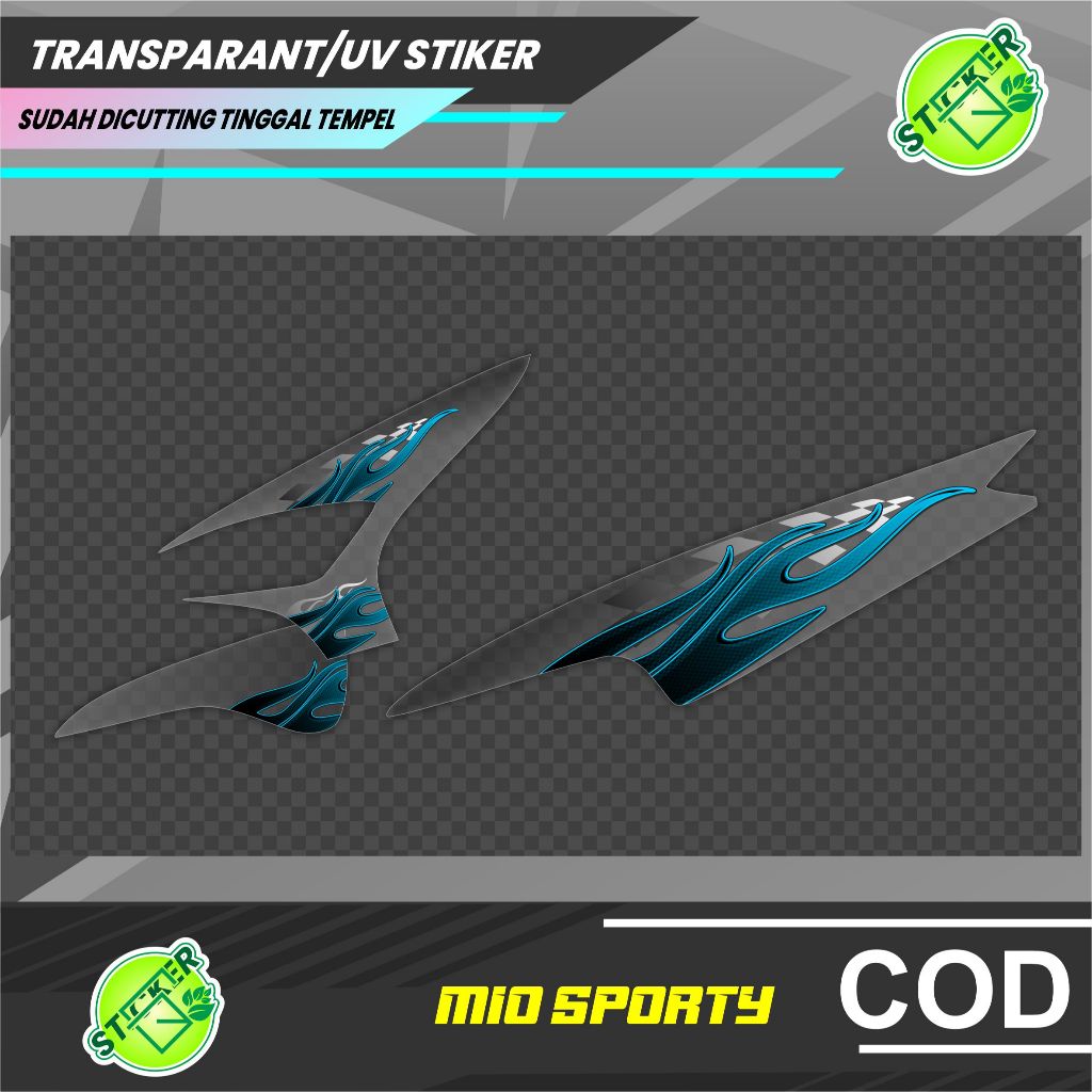Jual STRIPING TRANSPARAN CLEAR SIMPEL YAMAHA MIO SPORTY API LIVERY SS ...