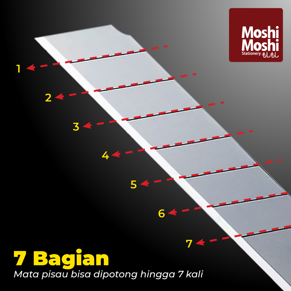 Jual Paper Cutter Refill Moshi 18mm Isi Pisau Pemotong Kertas Tajam ...