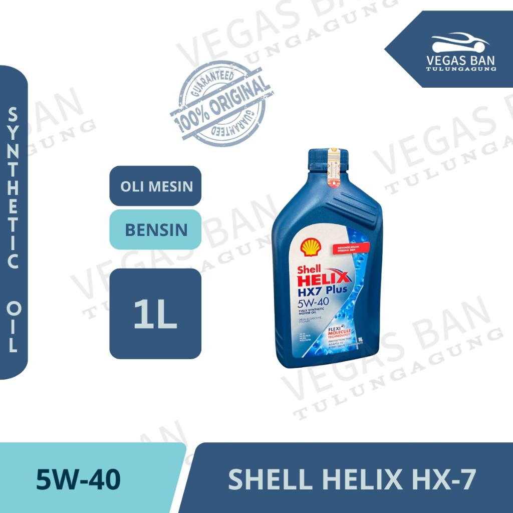 Jual SHELL Helix HX-7 SAE 5W-40 Oli Mobil Bensin Full Synthetic 1 Liter ...