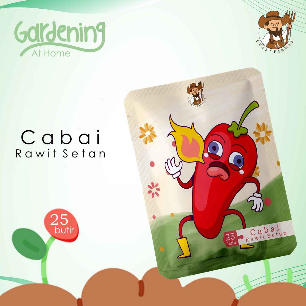 Geek Farmer - Benih Cabe Rawit Setan Super Pedas | Tahan Cuaca & Buah Lebat