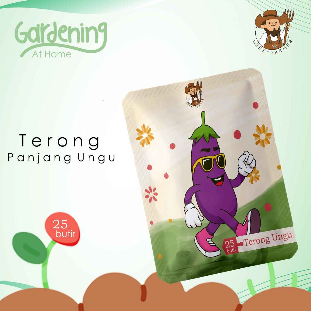 Geek Farmer - Benih Terong Ungu Panjang Unggul | Cepat Panen, Buah Banyak & Tahan Penyakit