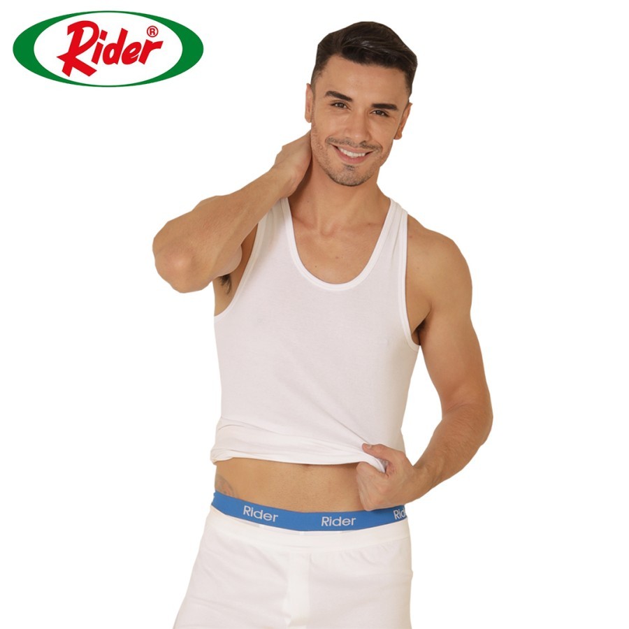 Jual Rider Vest - Singlet Pria R224BP Warna Putih isi 1 Pcs - Putih, L ...