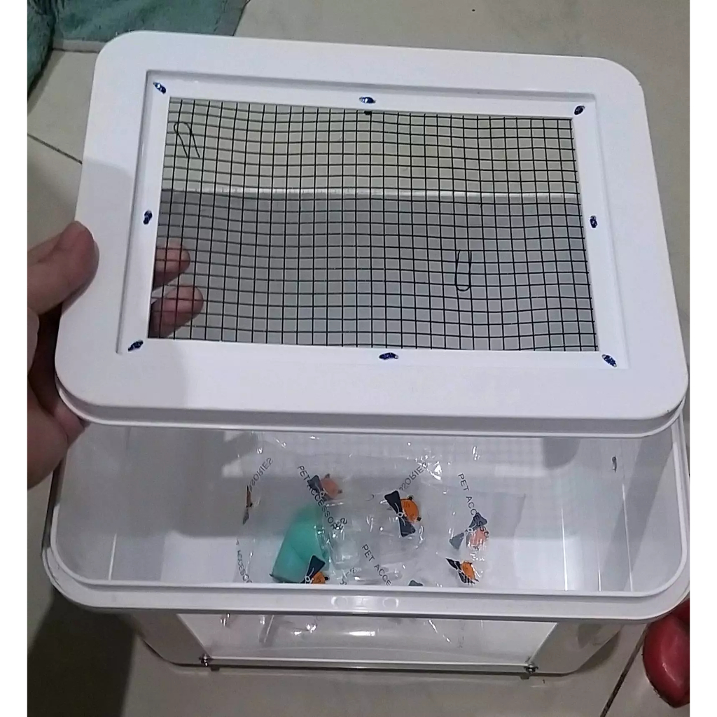 Jual KANDANG BOX KOTAK MODIF MIKA AKRILIK JERUJI BOTOL KINCIR TEMPAT ...