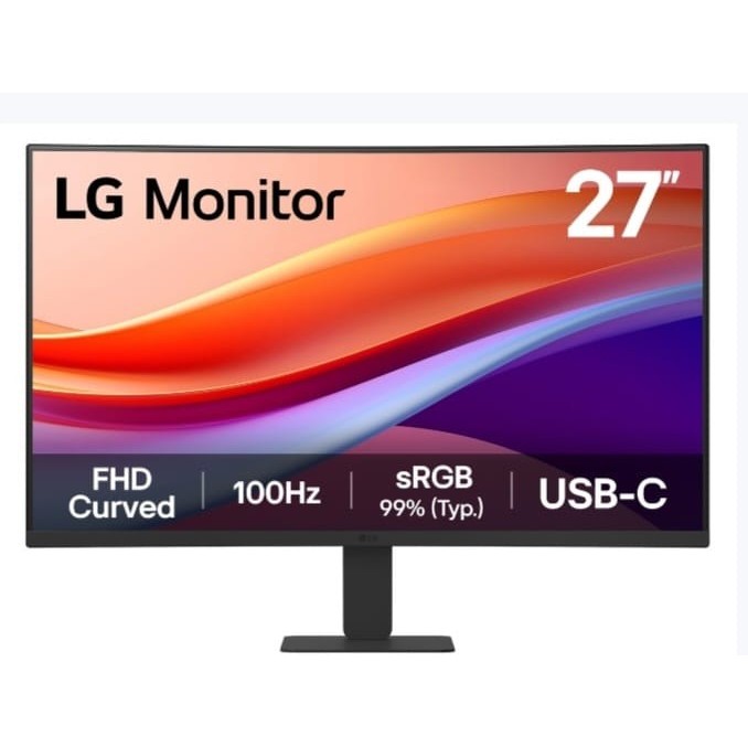 Jual Monitor Led LG 27 Inch Curved 27U421A-B Full HD 100Hz With USB-C ...