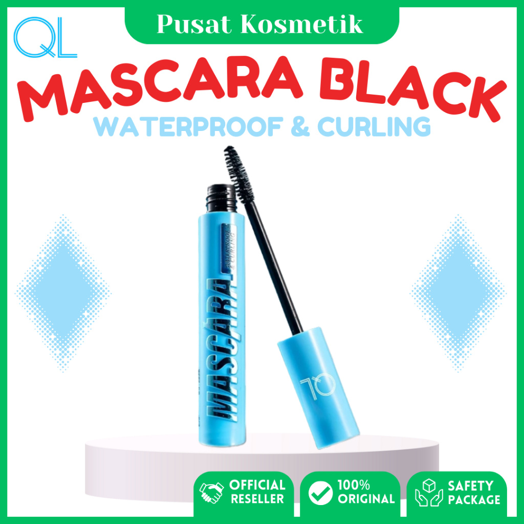 Jual QL Cosmetic Waterproof & Curling Mascara | MASKARA BLACK Bulu Mata ...