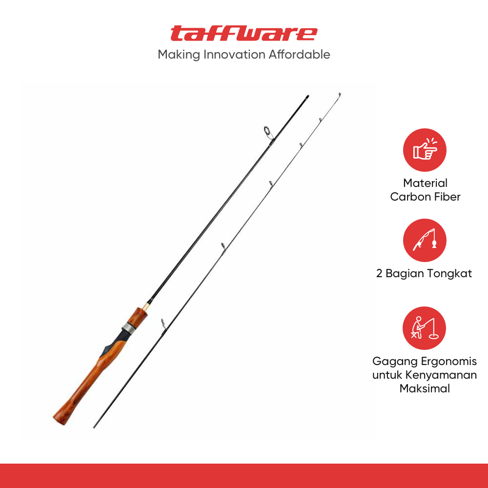 TaffSPORT Joran Pancing Spinning Carbon Fiber 2 Segments - KB300