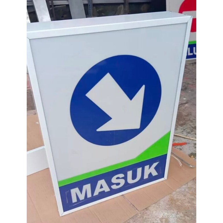 Jual Neon box SPBU keluar / masuk 2 sisi | Shopee Indonesia