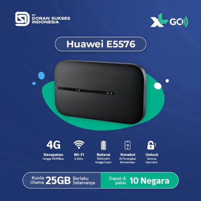 Jual HUAWEI HKM XL GO E5576 MODEM WIFI 4G HIGH SPEED MIFI MODEM WIFI 4G ...