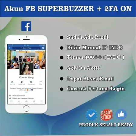 AKUN FB KUAT SUPERBUZZER TEMAN 100++ INDONESIA